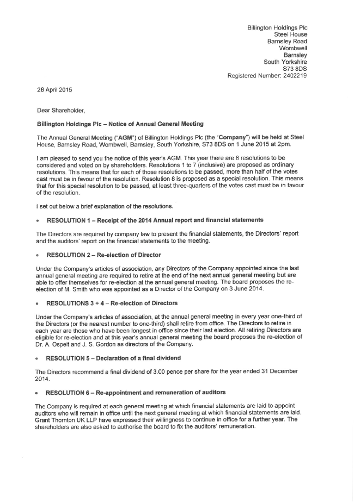 AGM Documentation 2015