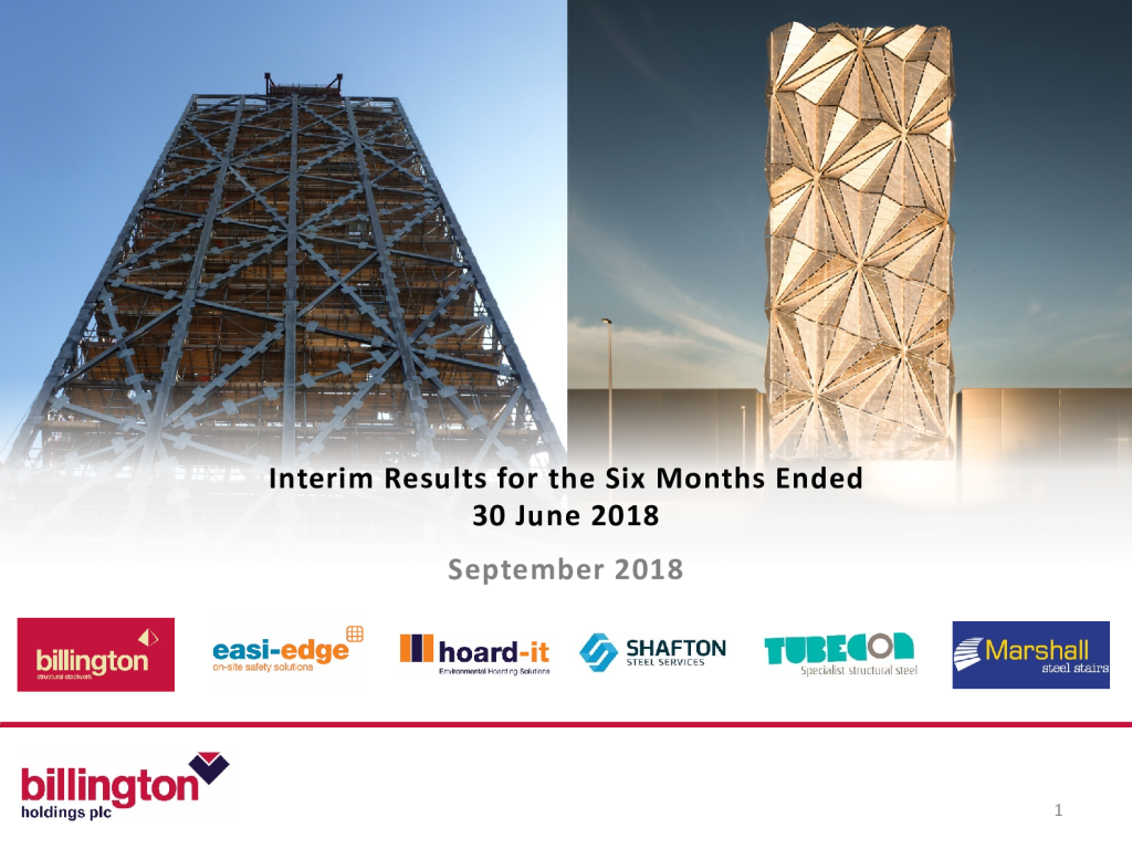 Investor Presentations – Interims 2018
