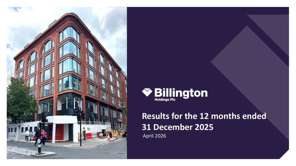 Investor Presentation – Year End Results 2025
