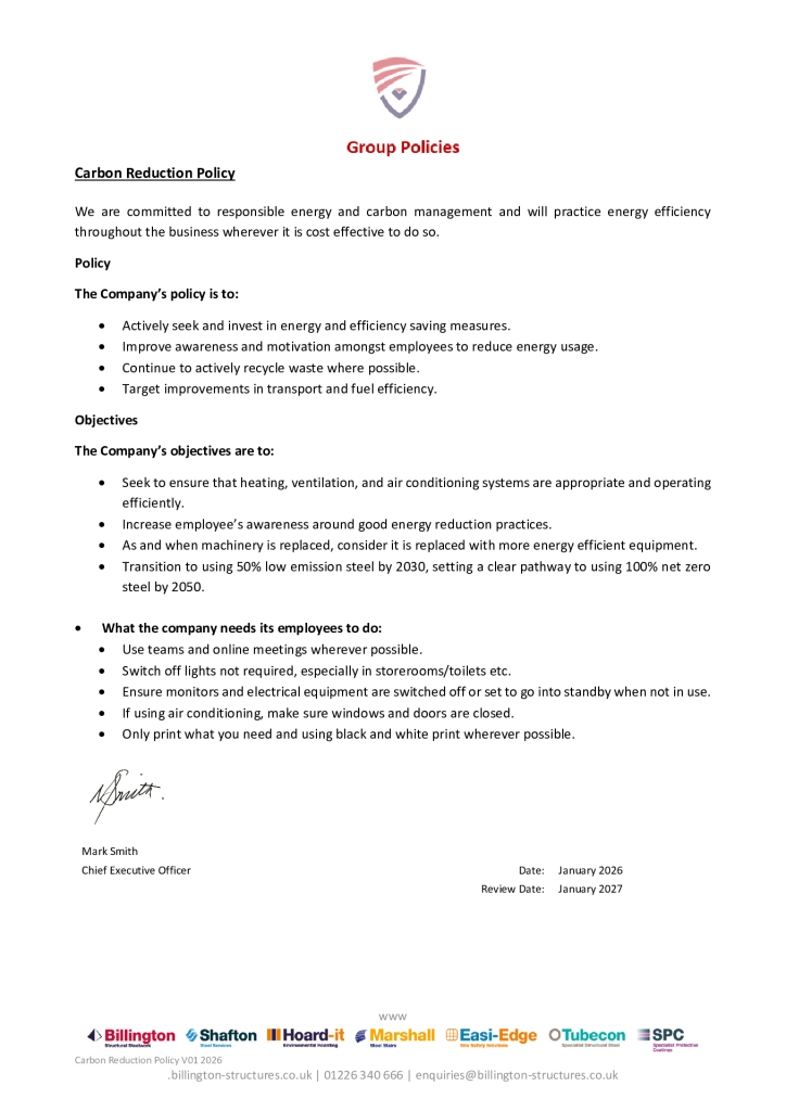 Group Carbon Reduction Policy