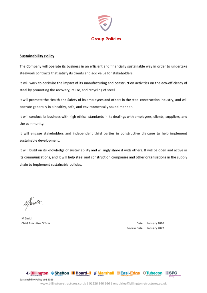 Group Sustainability Policy